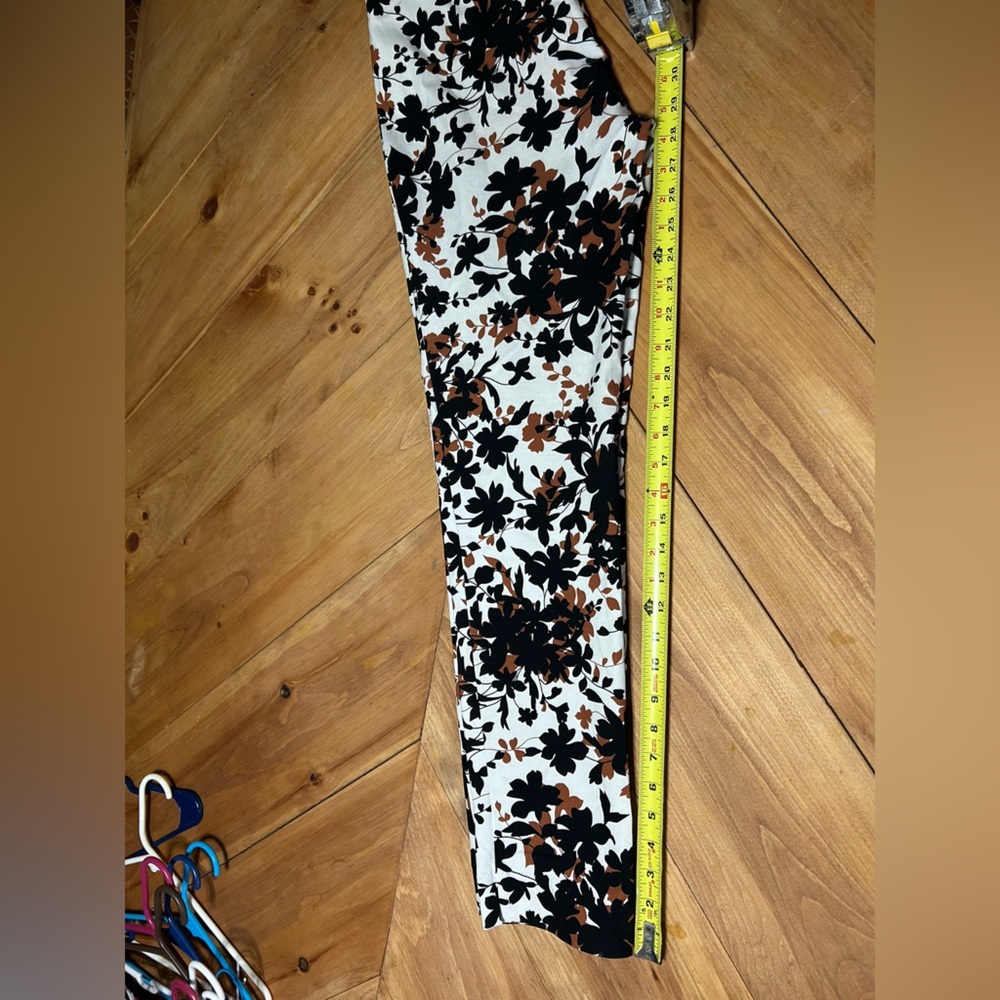 Peck And Peck Pull On Pants Leaf Print Size 6 - image 6